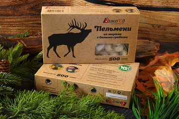 Фото Пельмени из марала с белыми грибами 500 г