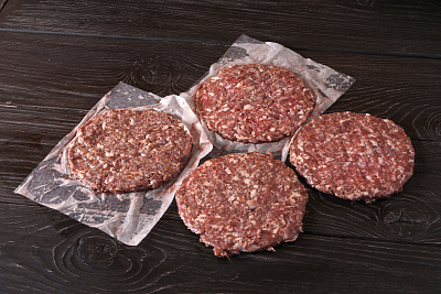 Превью Котлета для бургера из мяса страуса(упак. 4шт)