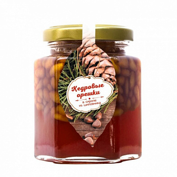Фото Ядро кедрового ореха в сиропе из шиповника