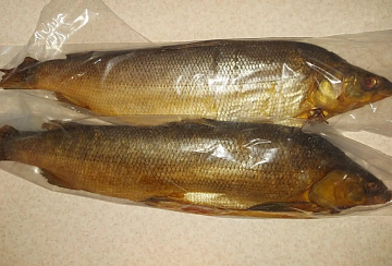 Фото Муксун тушка потрошеный х/к в/у