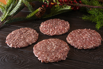 Фото Котлета для бургера из мяса страуса(упак. 4шт)